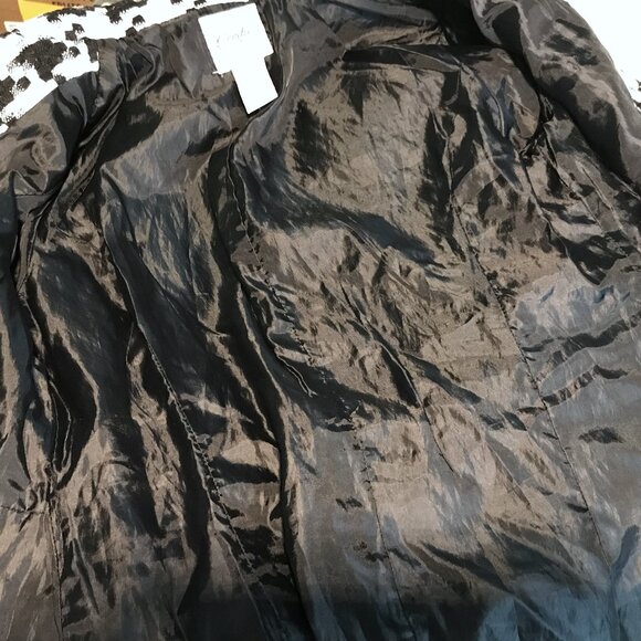 Candie's Houndstooth Jacket Wool Blend Coat Black White Women Size M - Picture 7 of 8